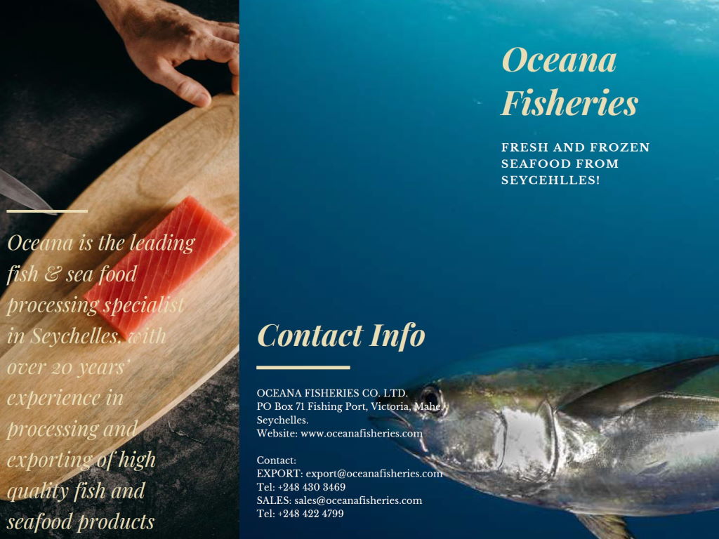 Oceana Fisheries product catalogue